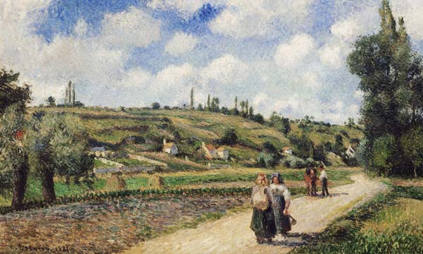 Landschaft bei Pontoise, die Straße nach Auvers van Camille Pissarro