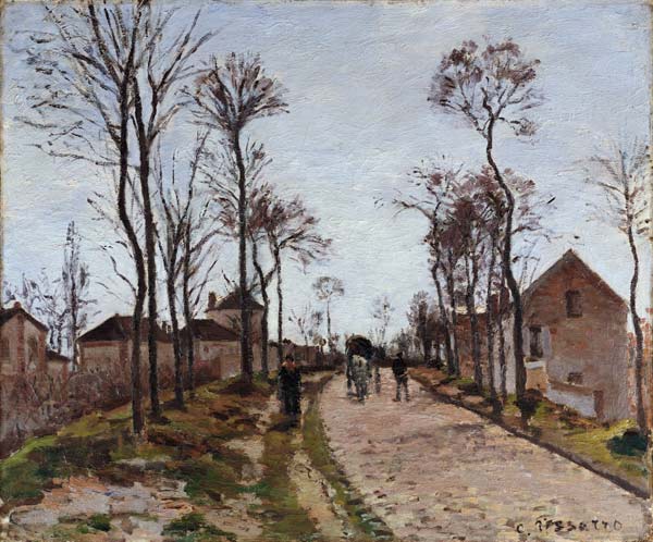 The Road to Saint Cyr at Louveciennes van Camille Pissarro