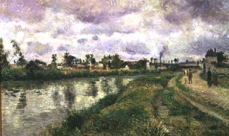 River Scene van Camille Pissarro