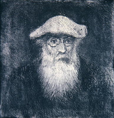 Self Portrait (engraving) van Camille Pissarro