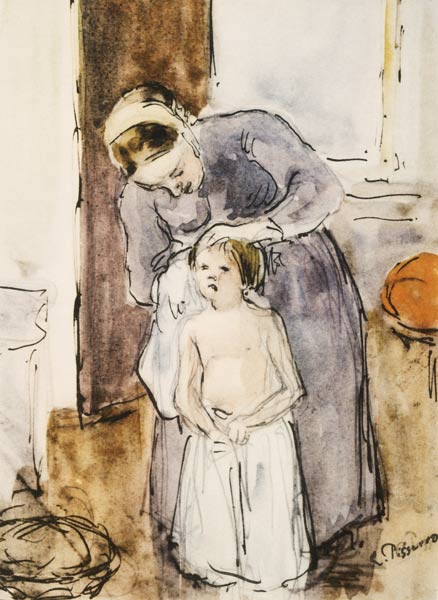 C. Pissarro / The Toilette / c. 1883 van Camille Pissarro