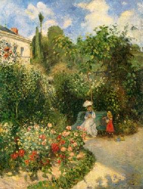 De tuin in Pontoise - Camille Pissarro