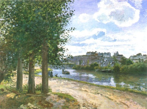 Die Ufer der Oise I van Camille Pissarro