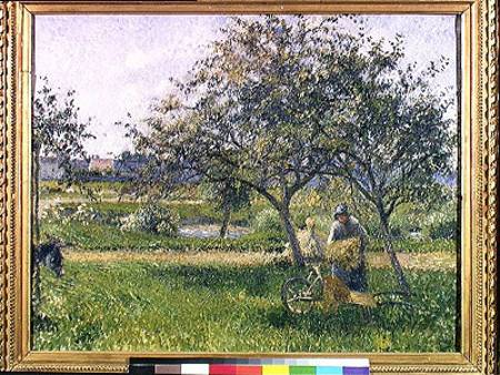 The Wheelbarrow, Orchard van Camille Pissarro