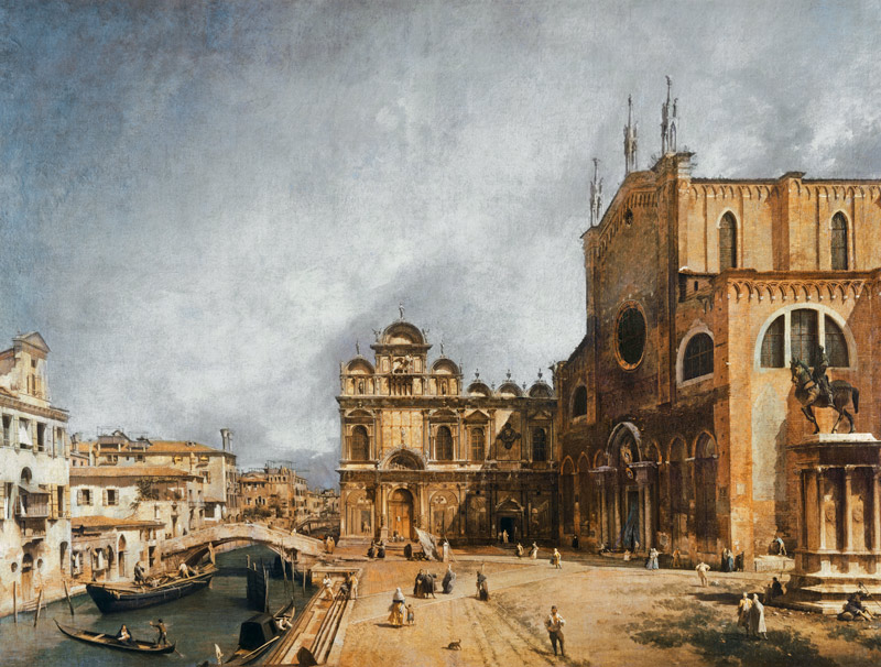 SS. Giovanni e Paolo and the Scuola di S. Marco van Giovanni Antonio Canal (Canaletto)