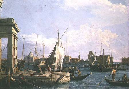 The Punta della Dogana van Giovanni Antonio Canal (Canaletto)