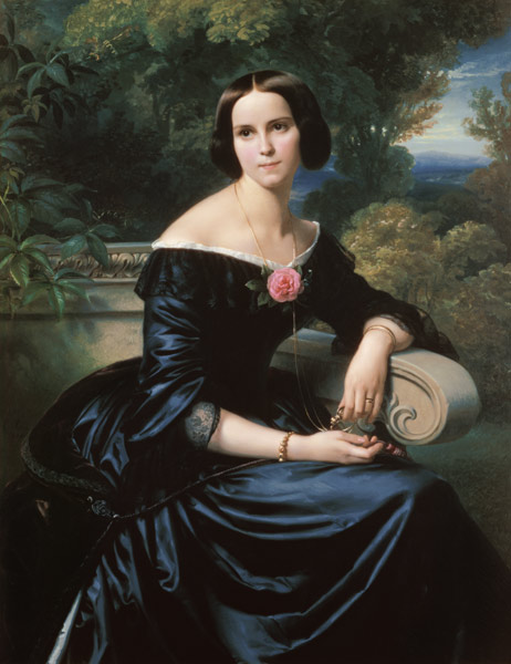 Bildnis der Sophie Eugenie Freifrau von Mumm, geborene Lutteroth. van Carl Ferdinand Sohn
