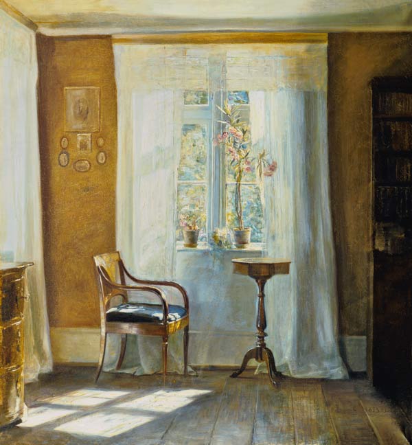 Fensterplatz im Hause des Künstlers in Lyngby. van Carl Holsoe