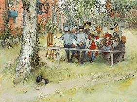 Breakfast under the Big Birch, from 'A Home' series c.1895  on