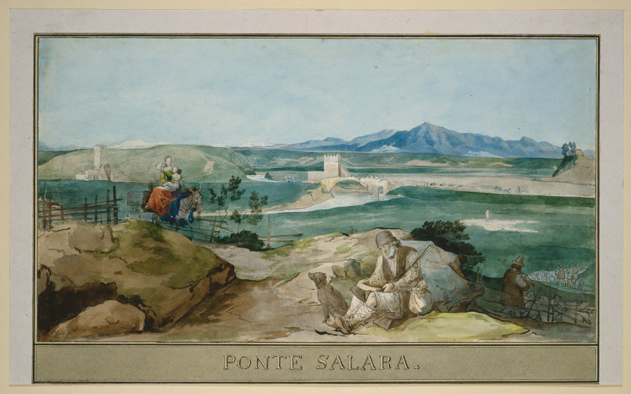 Landschaft bei Rom mit dem Ponte Salario van Carl Philipp Fohr