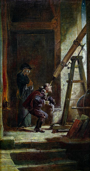Spitzweg / The Astrologist / Painting van Carl Spitzweg
