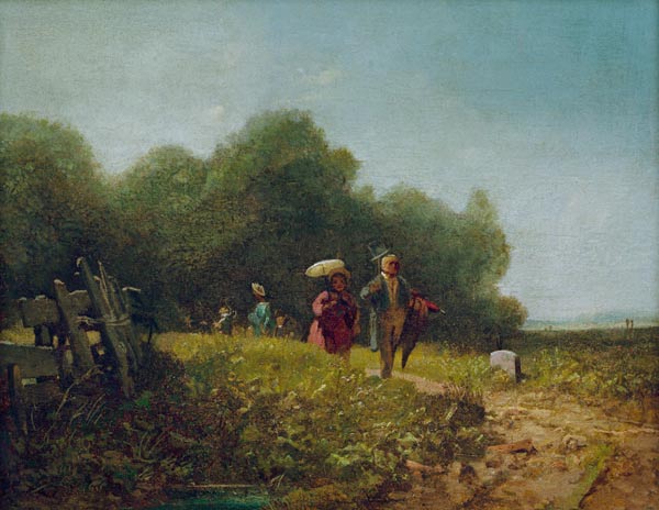 C.Spitzweg, Sonntagsspaziergang van Carl Spitzweg