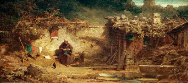 Hermit Knitting / C.Spitzweg