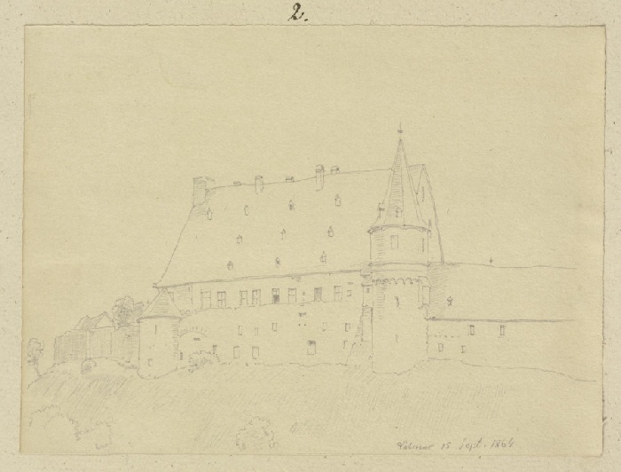 Villmar castle van Carl Theodor Reiffenstein