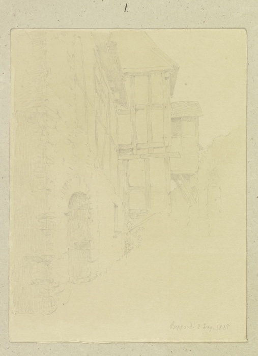 Row of houses in Boppard van Carl Theodor Reiffenstein