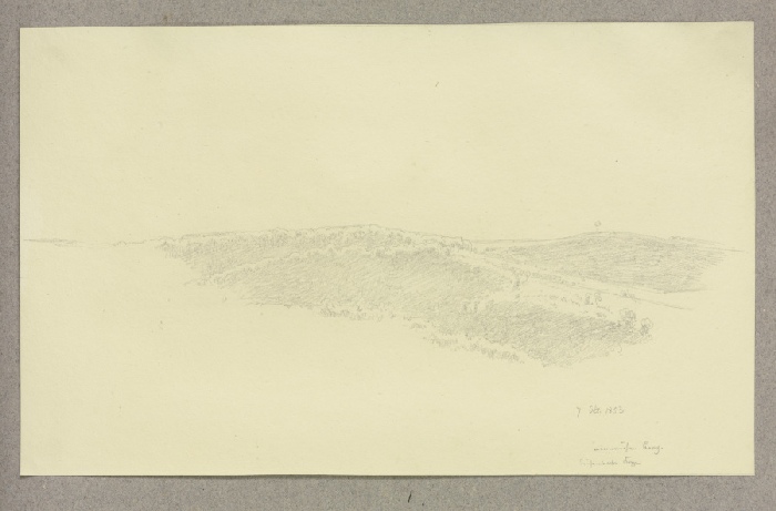 Hilly landscape van Carl Theodor Reiffenstein