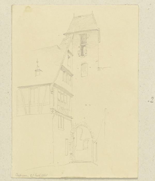 Barbican in Cochem van Carl Theodor Reiffenstein