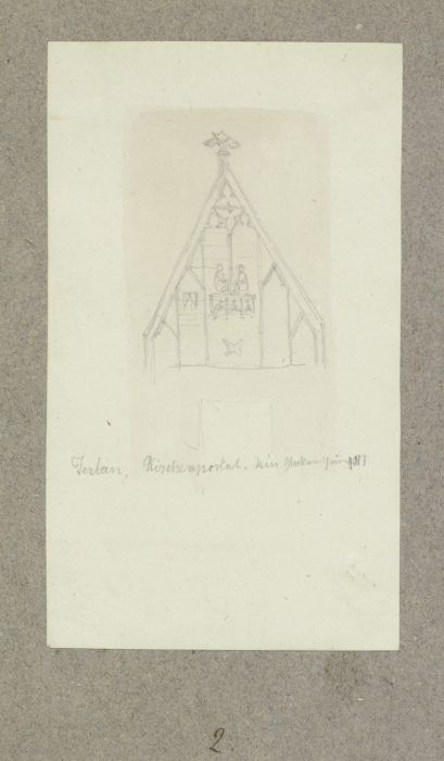 Wimperg eines Kirchenportals in Terlan van Carl Theodor Reiffenstein