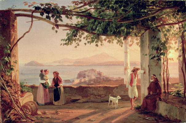 Pozzuoli, c.1831 (oil on canvas) van Carl Wilhelm Götzloff