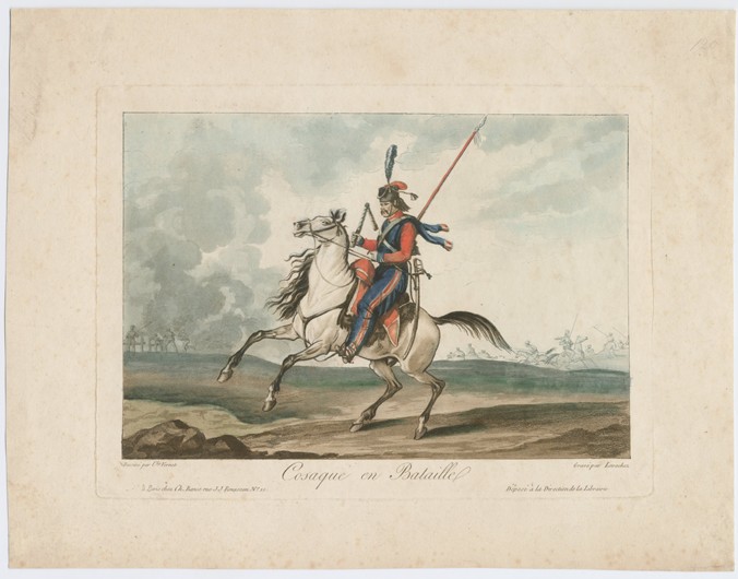 Cossack at the battle van Carle Vernet