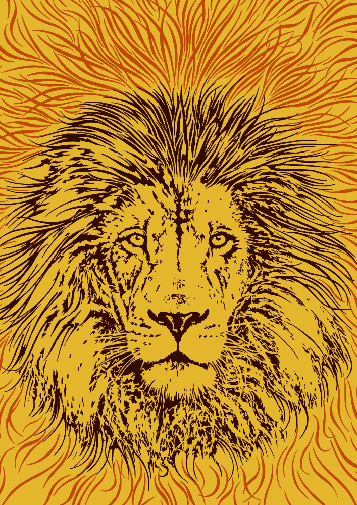 Lion Portrait – King of the Beasts van Carlo Kaminski