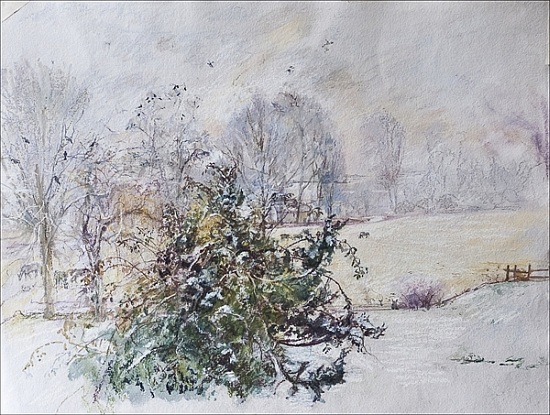 Winter from Our Window (pastel and and on paper) van Caroline  Hervey-Bathurst
