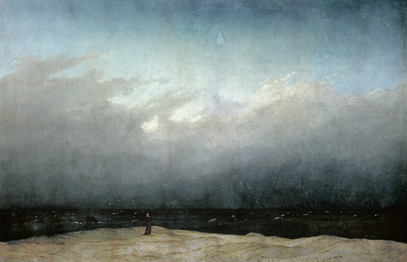 Monnik bij zee van Caspar David Friedrich