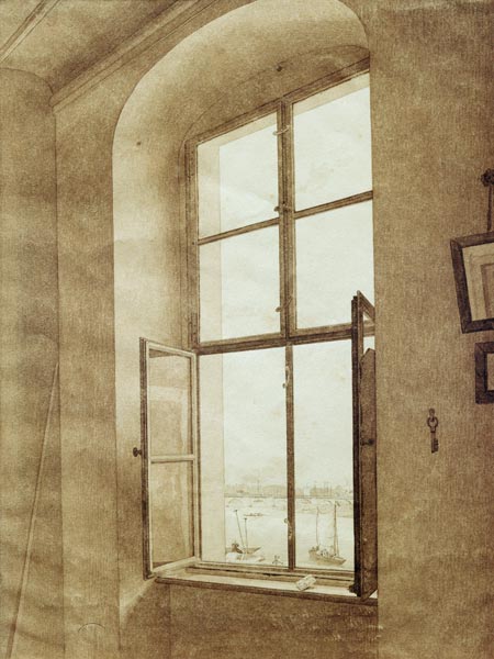 View from th.studio van Caspar David Friedrich