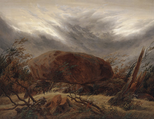 Huenengrab im Herbst van Caspar David Friedrich