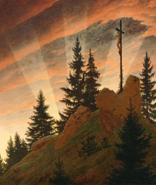 Het kruis in de bergen (Detail - Teschner altaar)