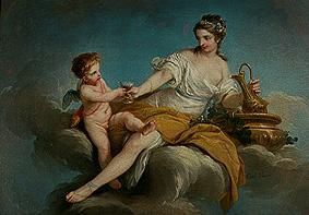 Venus und Amor van Charles Amédée Philippe van Loo