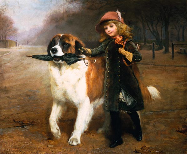 Off To School van Charles Burton Barber