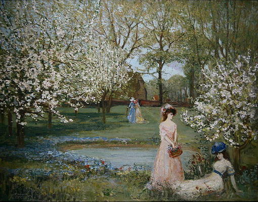 The Howe in Spring (oil on canvas) van Charles Edward Conder