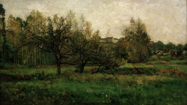 C.F.Daubigny, Orchard in autumn van Charles-François Daubigny