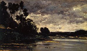 Am Fluss-Ufer van Charles-François Daubigny