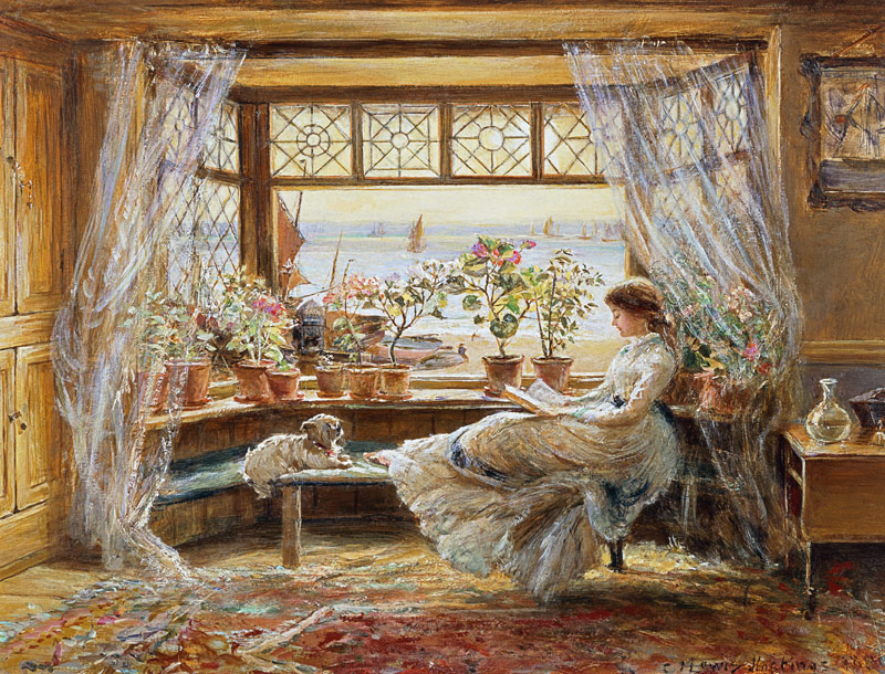 Reading by the Window, Hastings - Charles James Lewis van Charles James Lewis