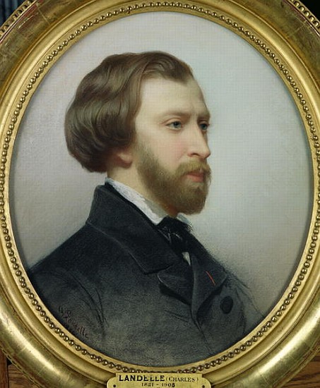 Portrait of Alfred de Musset (1810-57) 1854 van Charles Landelle