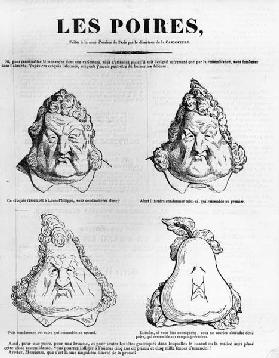 Les Poires, caricature of King Louis-Philippe (1773-1850) from ''Le Charivari''