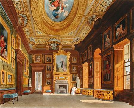 Queen Caroline's Drawing Room, Kensington Palace, from 'The History of the the Royal Residences', en van Charles Wild