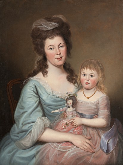 Peggy Sanderson Hughes and her Daughter van Charles Willson Peale