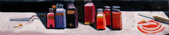 Jars of Pigment, 2003 (oil on canvas)  van Charlotte  Moore