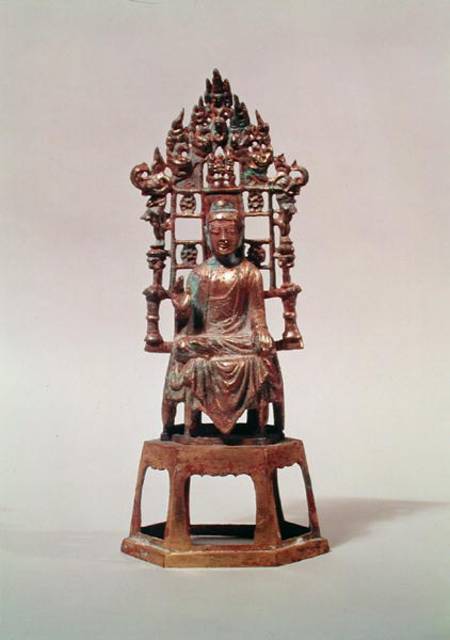 Statuette of Buddha in meditation, Tang Dynasty van Chinese School