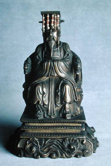 Statuette of Confucius (551-479 BC) as a Mandarin, Qing Dynasty van Chinese School
