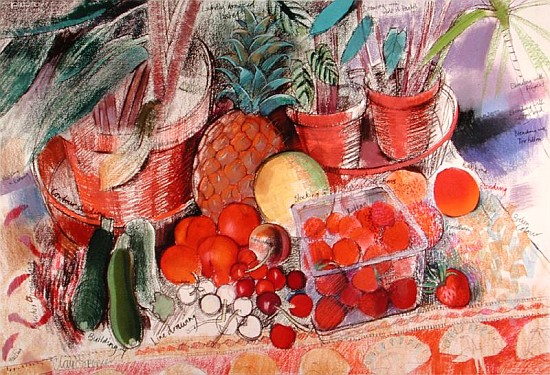 Summer Fruits (pastel on paper)  van Claire  Spencer