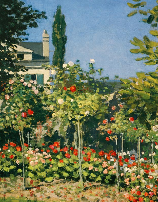 C.Monet, Bluehender Garten (Ausschnitt) van Claude Monet
