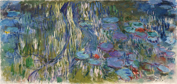 Nymphéas (Reflets de saule) van Claude Monet