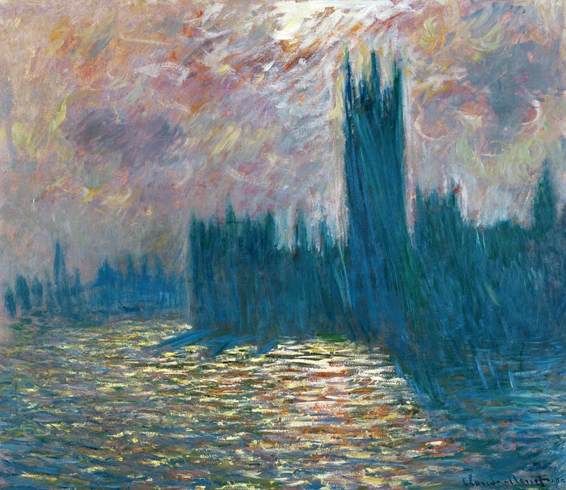Parliament, Reflections on the Thames van Claude Monet