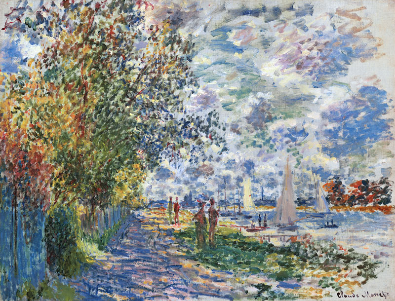The Riverbank at Gennevilliers van Claude Monet