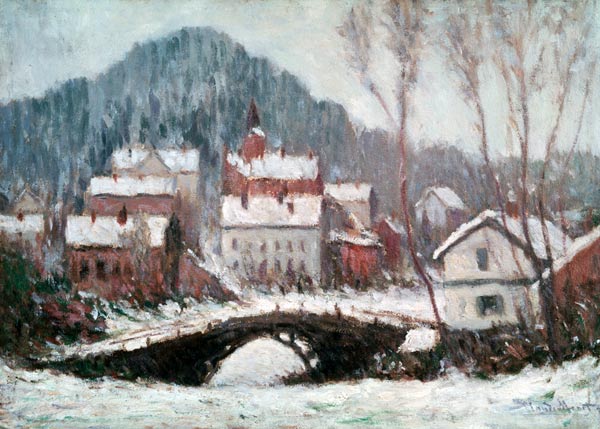 Winter landscape van Claude Monet