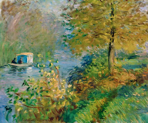 Das Atelierboot des Künstlers van Claude Monet